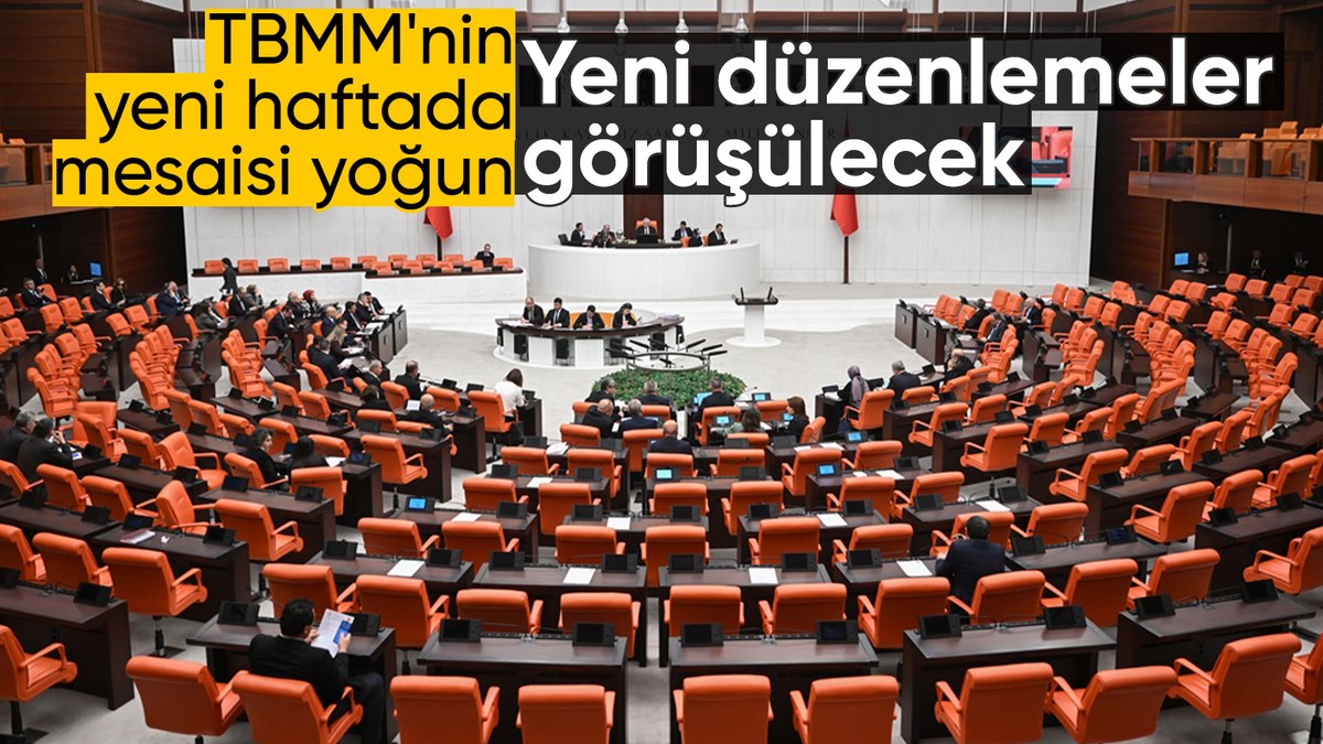 TBMM’nin yeni haftada da yoğun mesaisi sürecek
