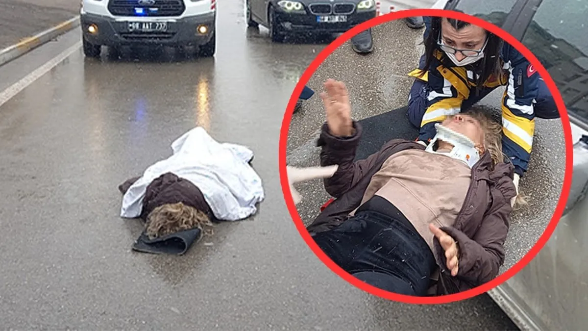 Yolun ortasındaki kadını görenler yardıma koştu: Eşim şehir dışında haber vermeyin korkar!